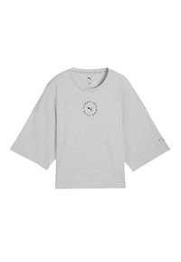 HYROX CROPPED LIFESTYLE TEE - T-shirt print - light gray heather