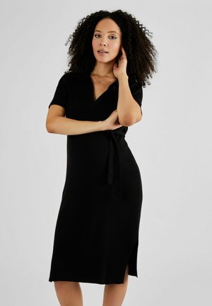 COLLARED MATERNITY - REGULAR FIT - Rochie tricotată - black