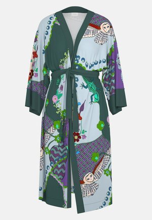 mey, MEY KIMONO SERIE SECRET GLADE BUNT - Bademantel - mystic jade