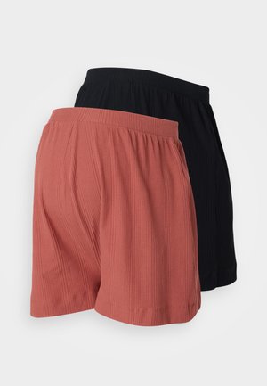 Even&Odd Maternity 2 PACK  - Shorts - black/red