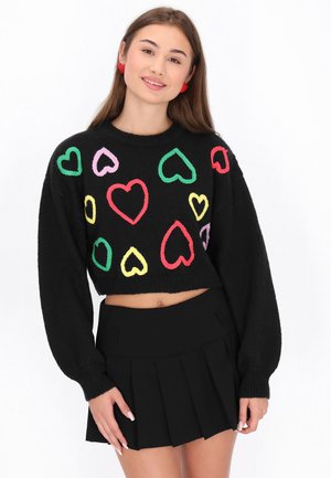 Strickpullover - black