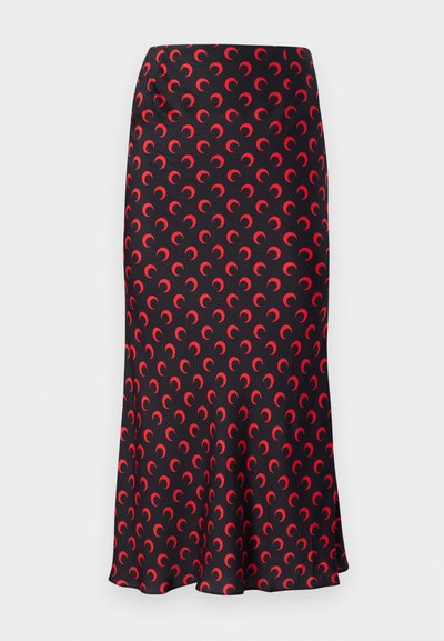 MARINE SERRE MOON PRINTED FLOU SKIRT - Jupe crayon - black/red