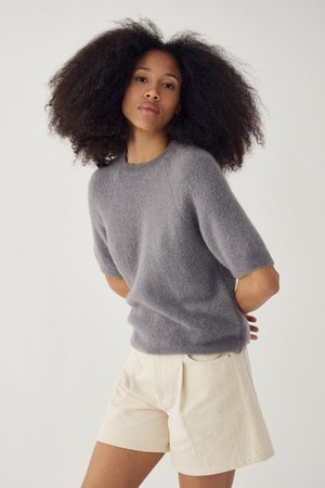 Noella T-shirt basic - dark grey mel