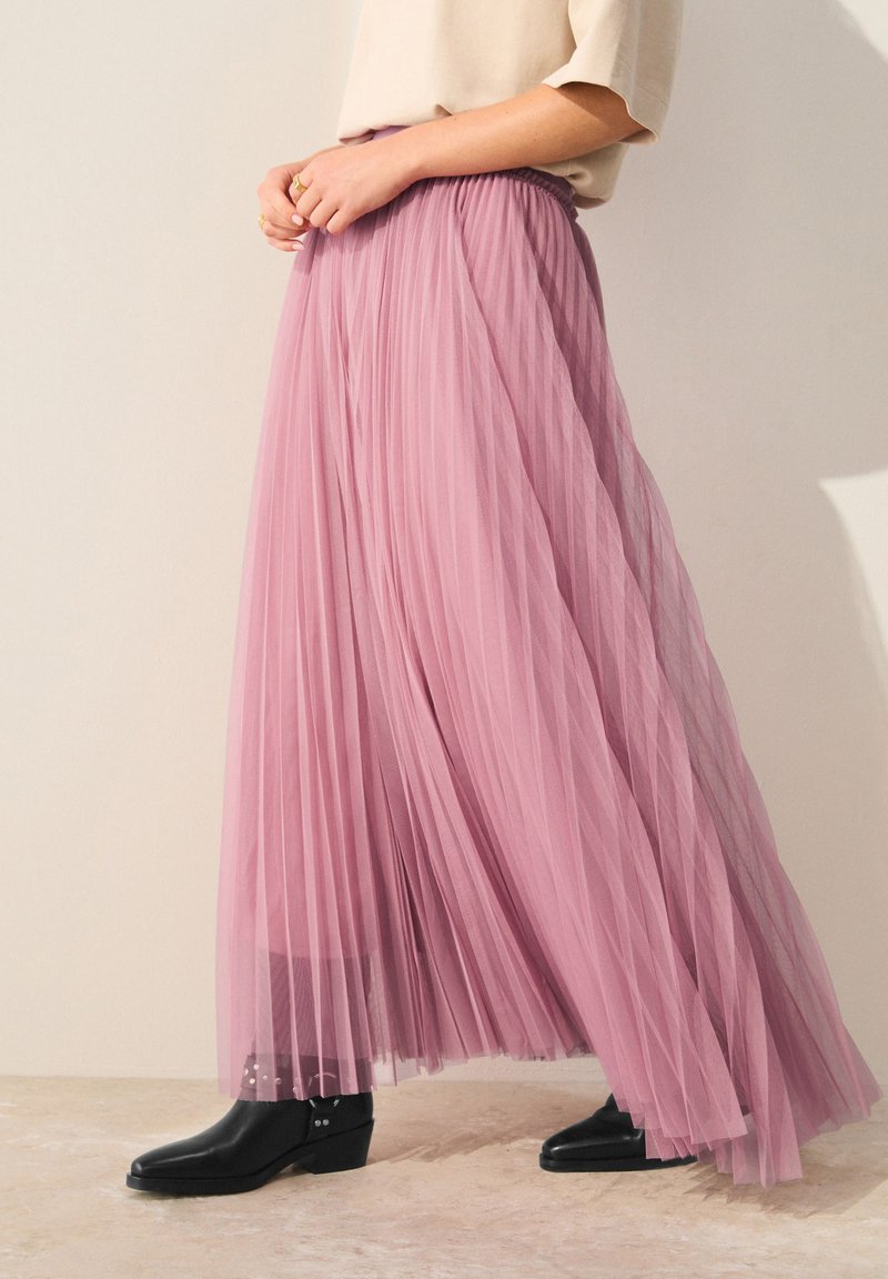 Jupe Maxi Longue Plissée Next Petites Rose Pâle – Taille 18 – Neuve étiquettes