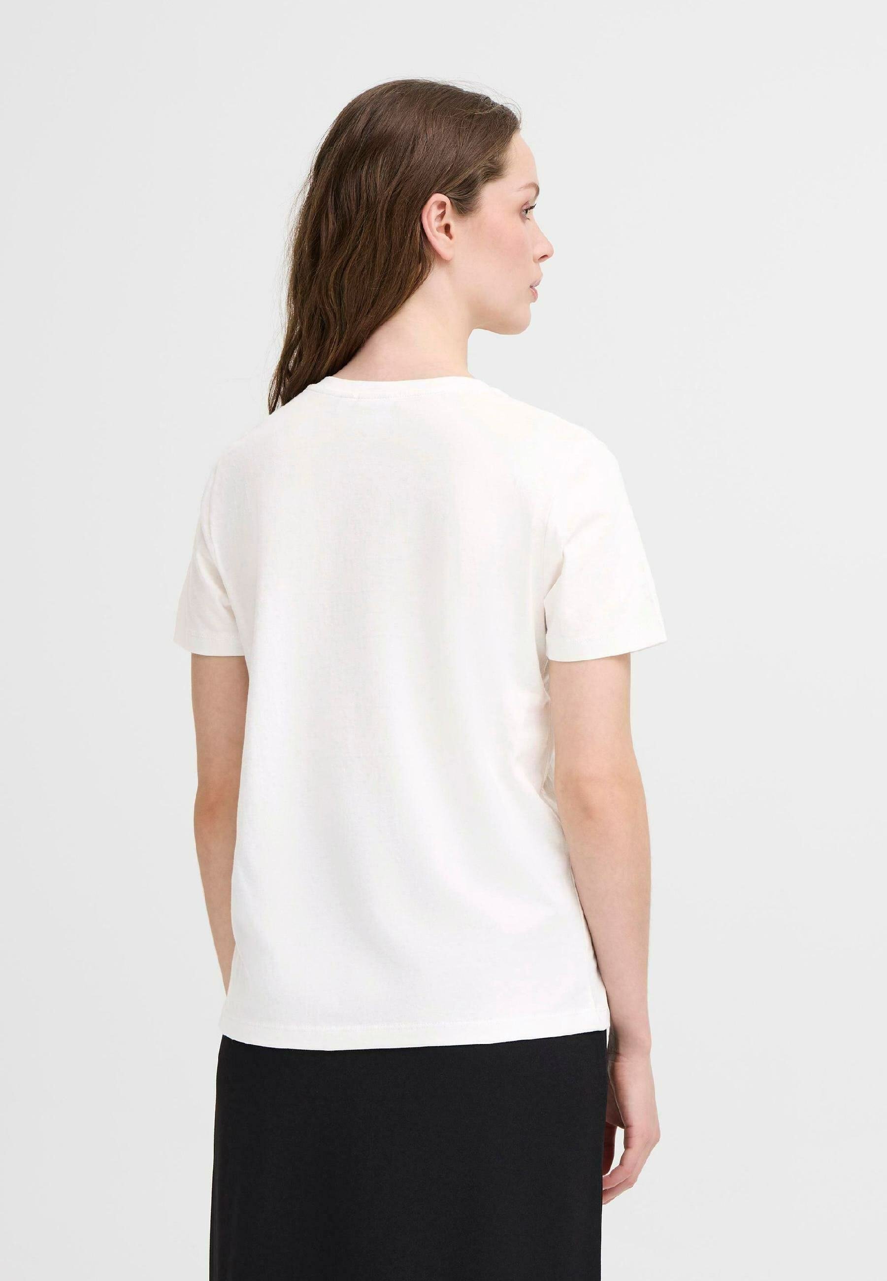 売れ筋商品|||イチ Tシャツ レディース トップス CAMINO - Print T-shirt - cloud dancer w black イチ レディース Tシャツ トップス CAMINO - Print T-shirt