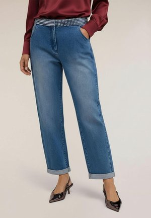 BOYFIT CON CINTURA GIOIELLO - Relaxed fit -farkut - blu