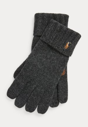 Ullvantar i mörkgrått med ribbad mudd. Har en liten broderad detalj och texturerad yta. Designade för värme och komfort.