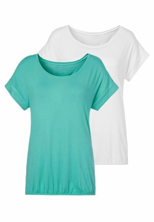 LASCANA, 2 PACK - T-Shirt basic - mint creme