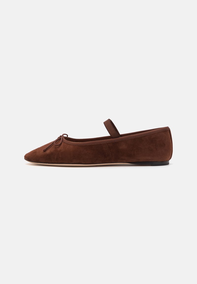 Loeffler Randall - LEONIE SOFT BALLET FLAT - Ankle strap ballet pumps - espresso, Enlarge