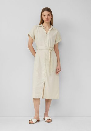 MIDI AUS MIT EINGRIFFTASCHEN - Shirt dress - natur