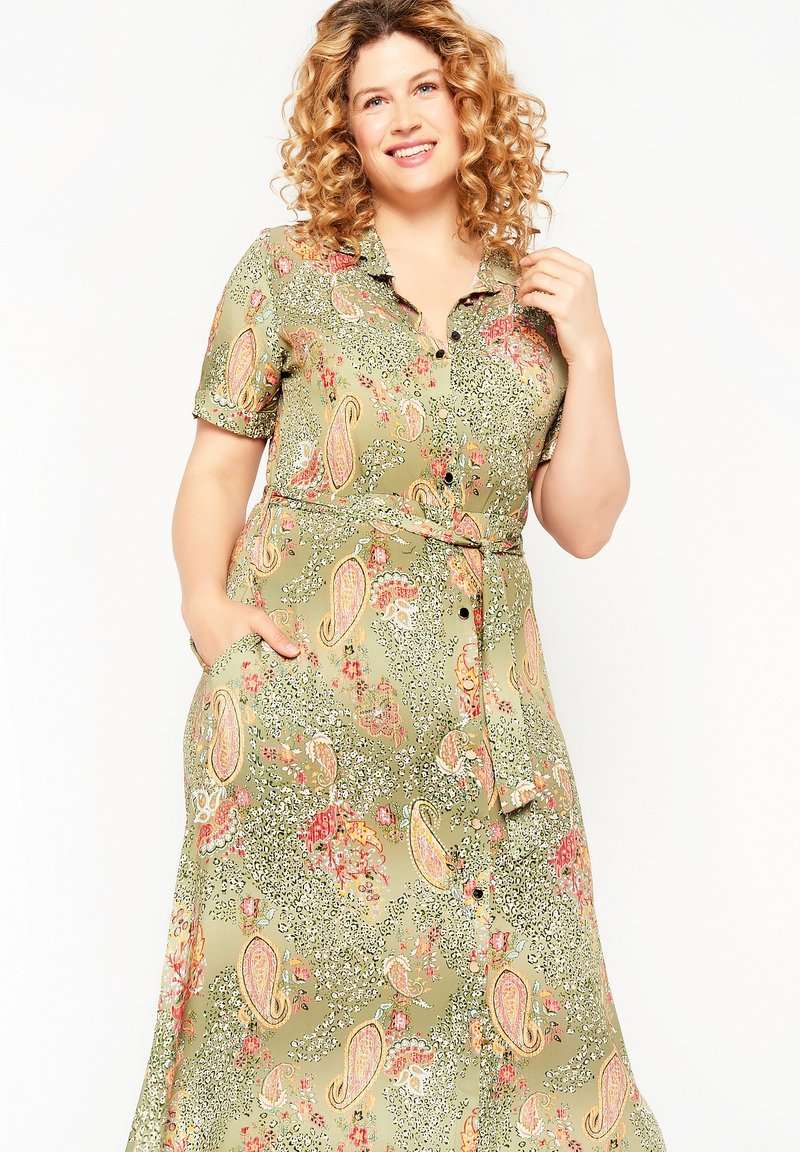 Damen Freizeitkleider | LolaLiza WITH PAISLEY PRINT Blusenkleid khaki/grün - CP95718 Damen Freizeitkleider | LolaLiza WITH PAISLEY PRINT Blusenkleid khaki/grün - CP95718