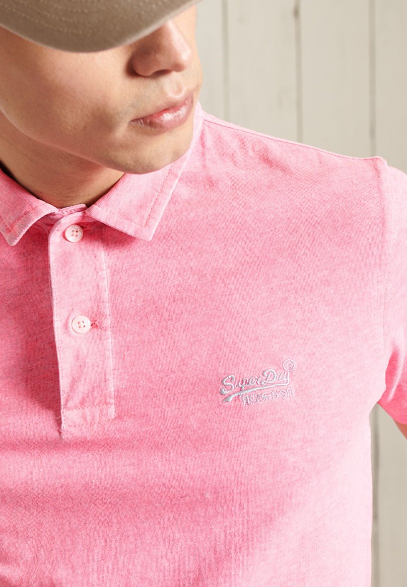 Superdry Polo shirt - fluro pink pastel 