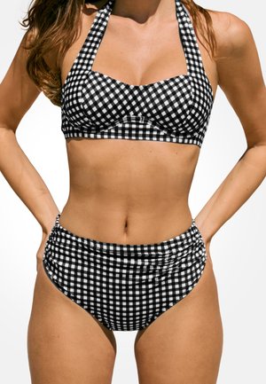 CHIC GINGHAM SET FOR STYLISH BEACH DAYS - Bikini - black/white gingham