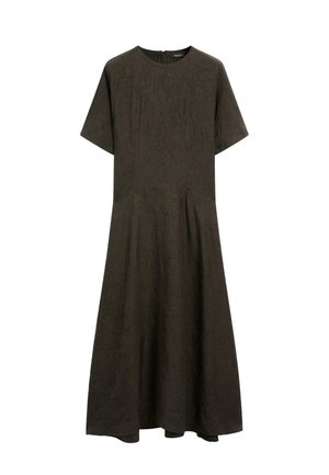 Massimo Dutti SHORT SLEEVES - Robe longue - mottled green