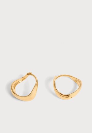 Monica Vinader, SWIRL HUGGIE EARRINGS - Korvakorut - gold-coloured