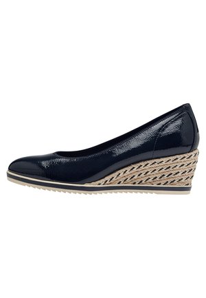 Pumps med kilklack - navy