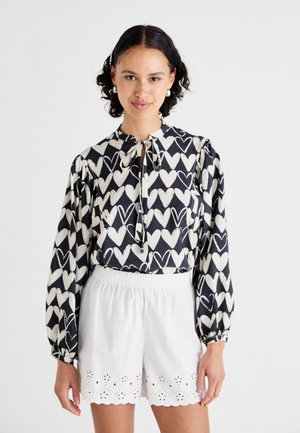 SHIRT - Blouse - black/white