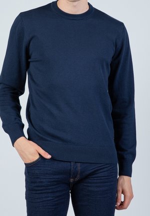 Stickad tröja - dark blue