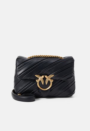 LOVE PUFF MINI - Borsa a tracolla - nero/antique gold-coloured