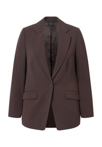 COL À REVERS, POCHES À RABAT, FERMETURE BOUTONNÉE - Blazer - pine brown