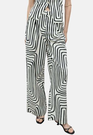GEOMETRIC - Trousers - off-white