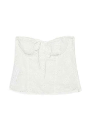 Stradivarius, CORSET BUSTIER TOP - Débardeur - white