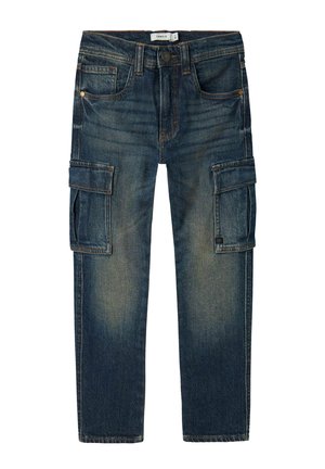 NKMSILAS TAP NOOS - Džinsi ar taisnām starām - vintage dark blue denim