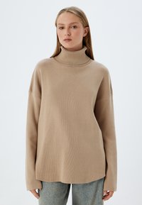 HIGH NECK - Maglione - beige