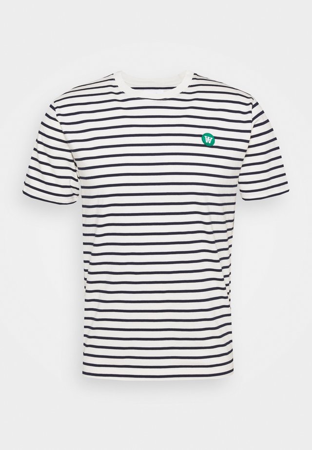 ACE - T-shirt print - offwhite/navy