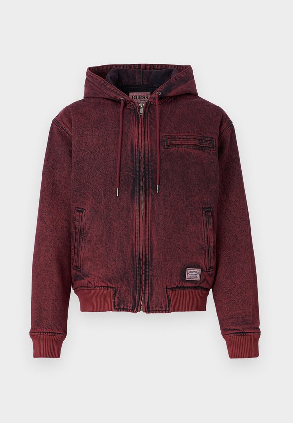 GO SANDED  - Denim jacket - tinted acid maroon4