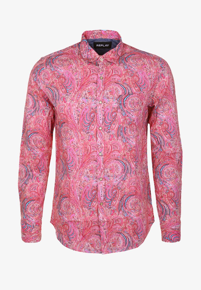 Replay Hemd Paisley Hemd Red Pink Rot Zalando De