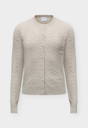 VILA, VIKERRY CABLE L/S KNIT CARDIGAN-NOOS - Gilet - natural melange1