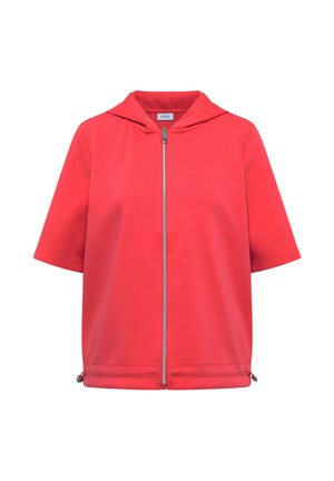 Cecil, KAPUZENJACKE MIT SEITLCIHEN TUNNELZÜGEN - Sweat zippé - coral