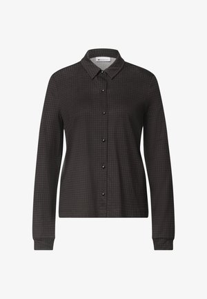 Street One, LONG-SLEEVE JERSEY SHIRT WITH A BLOUSE-STYLE LOOK - Chemisier - black coffee