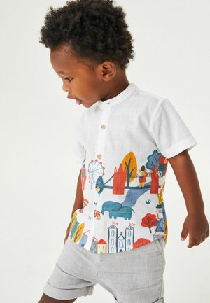 BORDER PRINT SHORT SLEEVE - Hemd - white