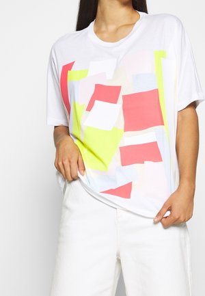 T-shirt med print - white