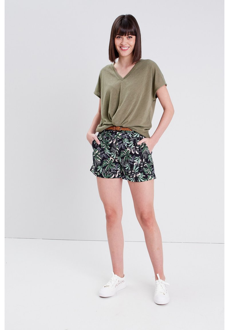 Damen Kleider | Cache Cache Shorts green/schwarz - YX94859 Damen Kleider | Cache Cache Shorts green/schwarz - YX94859