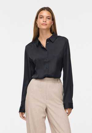 VILA, VISOFIE Long sleeved - Blúzka so zapínaním na gombíky - black beauty
