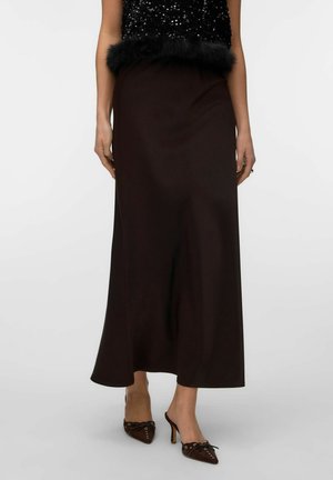 Vero Moda STRAIGHT SKIRT VMCHARM MID WAIST MIDI SKIRT - Maxinederdele - chocolate torte