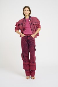 Gestuz - KAISER JACKET - Denim jacket - pink acid wash Thumbnail Image 1