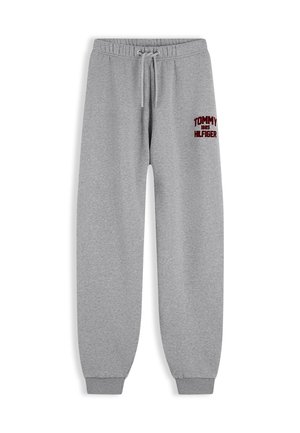 Tommy Hilfiger, FLOCK VARSITY LOGO CUFFED JOGGERS - Долнище на анцуг - medium grey heather