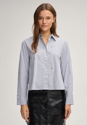 KRAGEN BHAVANI - Hemdbluse - grau weiß
