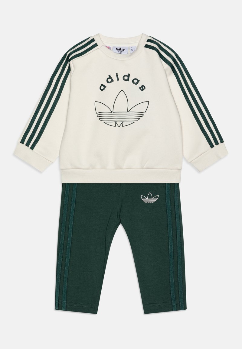 adidas Originals CREW INFANT UNISEX SET - Legingi — bikses - cloud white/mineral green