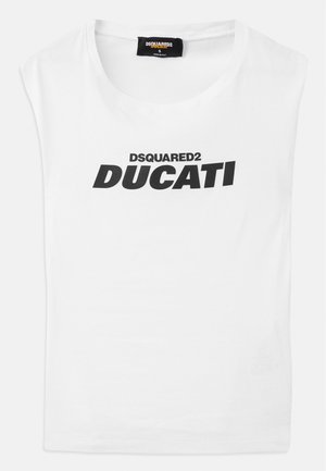 DUCATI TEE - Potiskana majica - white/black