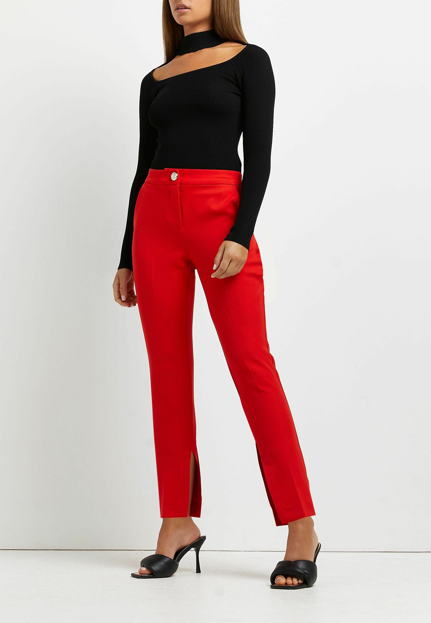River Island CIGARETTE - Trousers - red 