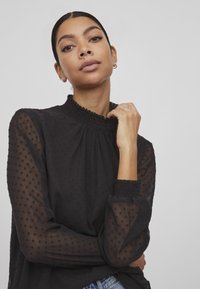 VILA VIDOBBY NECK - Camicetta - black