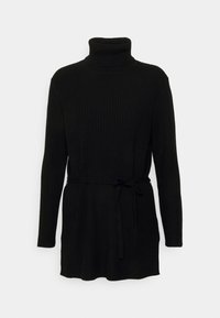 pure cashmere LONG TURTLE NECK  - Maglione - black