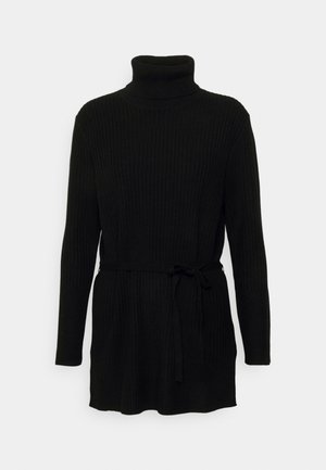 pure cashmere LONG TURTLE NECK  - Vesta - black