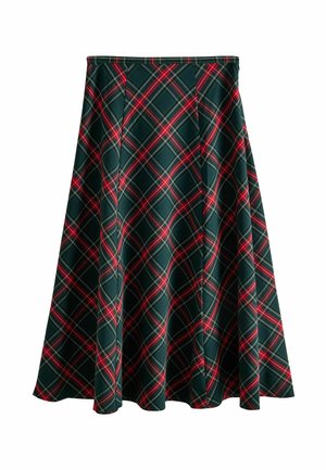 Next, CHECK MIDI - Falda larga - red green