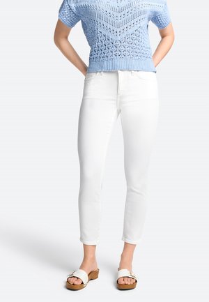 MIT MID-WAIST - Slim fit jeans - white